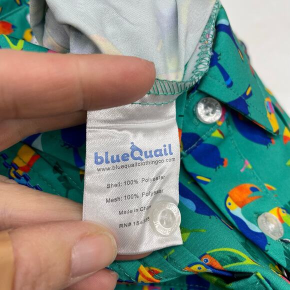 NWT Blue Quail 0-3M Toucans Guayabera Romper - Picture 7 of 7